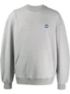 Ader Error Embroidered Logo Sweatshirt - Grey