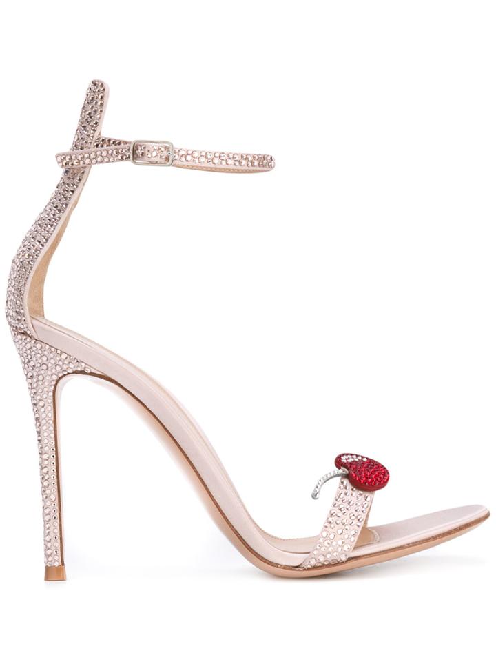 Gianvito Rossi Cherry Portofino Sandals - Nude & Neutrals
