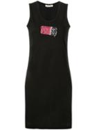 Comme Des Garçons Pre-owned Woven Patch Tank Dress - Black
