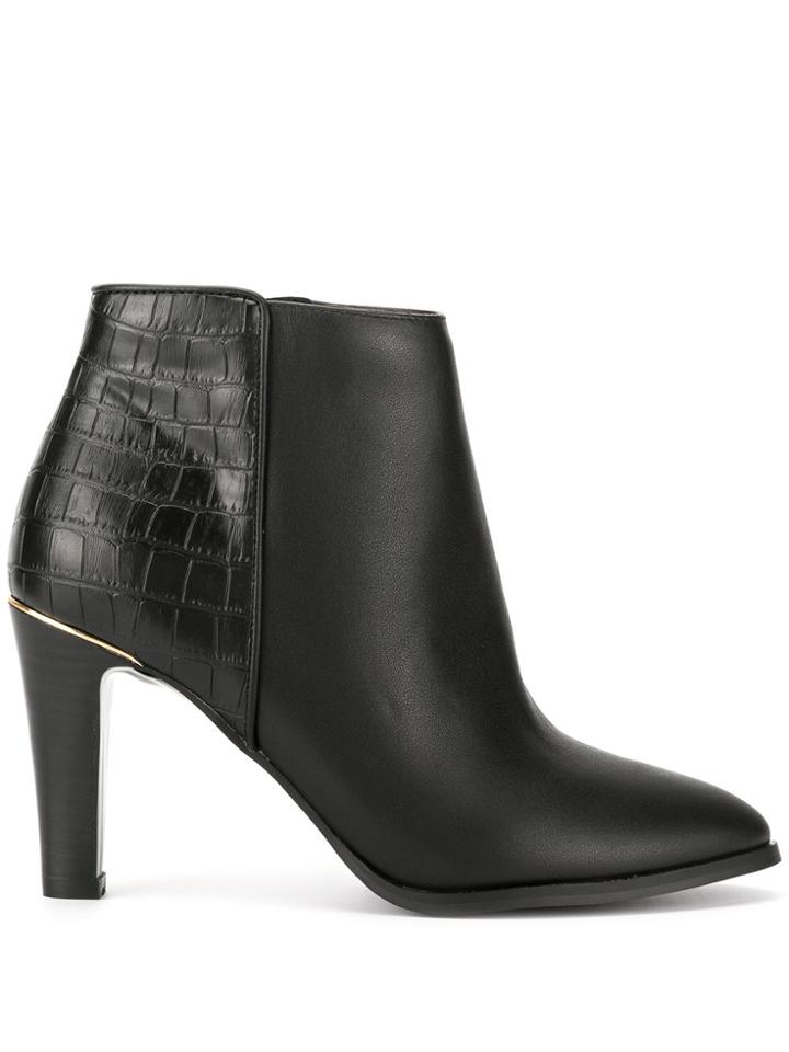 Loveless High Heel Ankle Boots - Black