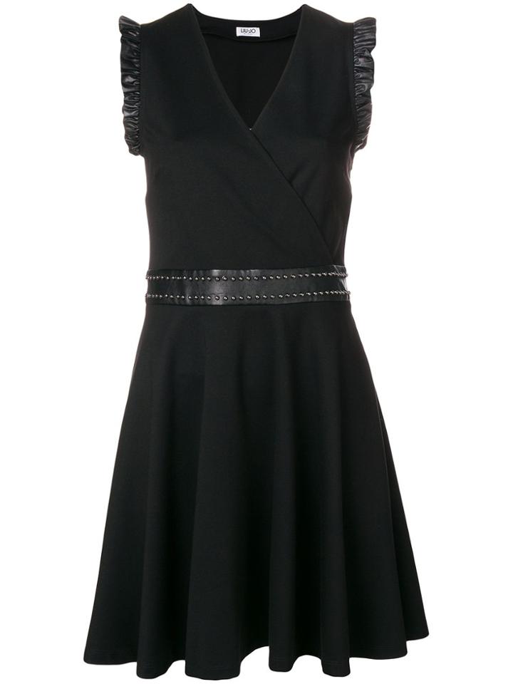 Liu Jo Studded Belt Flared Dress - Black
