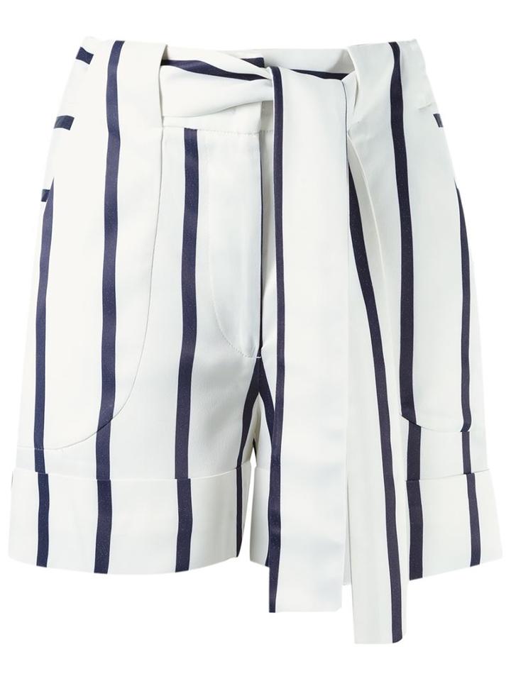 Giuliana Romanno Tie Fastening Striped Shorts