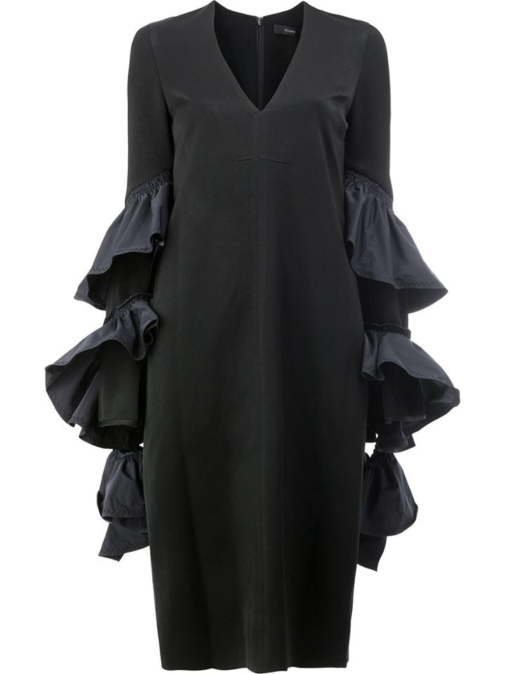Ellery Ruffle Panel Dress - Black