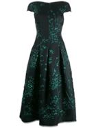 Talbot Runhof Portsmith Silk Jackquard Dress - Green
