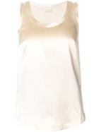 Brunello Cucinelli Sleeveless Top, Women's, Size: Xl, Nude/neutrals, Silk/spandex/elastane
