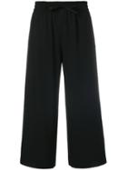 Blanca Cropped Wide Leg Trousers - Black