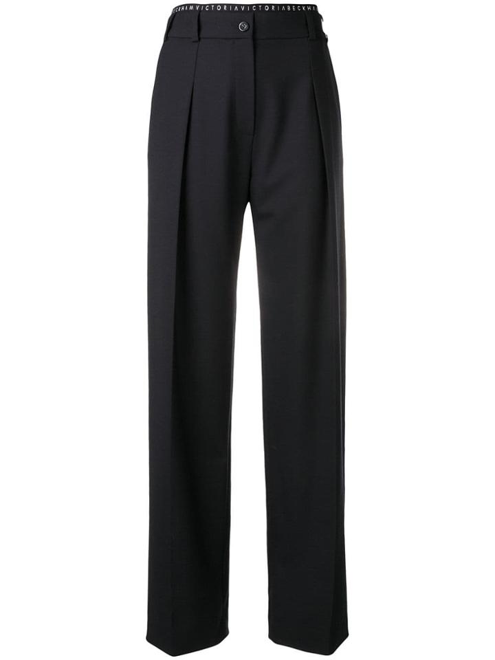 Victoria Victoria Beckham Logo Detail Trousers - Black