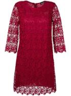 Ermanno Scervino Embroidered Dress, Women's, Size: 46, Red, Polyester/viscose
