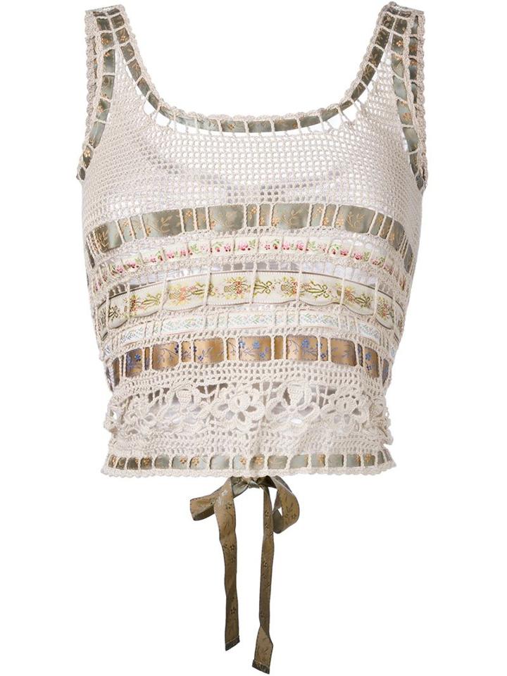 Etro Cropped Crochet Top