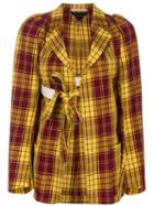 Comme Des Garçons Pre-owned Tartan Tied-up Blazer - Multicolour