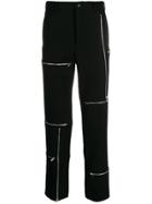 Comme Des Garçons Homme Plus Gabardine Zip Detail Trousers - Black