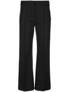 Derek Lam Cropped Flare Cotton Sateen Trouser With Pintuck Details -