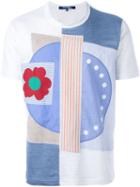 Junya Watanabe Comme Des Garçons Man Patchwork T-shirt, Men's, Size: L, Linen/flax/cotton