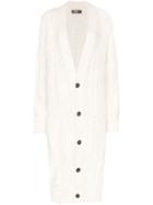 Amiri Long Knitted Cardigan - White