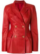 Ermanno Scervino Fitted Double-breasted Blazer - Red