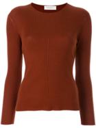 Tomorrowland Ribbed Crew Neck Jumper - Brown