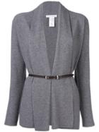 Fabiana Filippi Shawl Lapel Cardigan, Women's, Size: 46, Grey, Silk/cashmere/merino