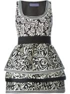 Emanuel Ungaro Printed Mini Dress, Women's, Size: 42, Black, Polyester/polyamide/acetate/rayon