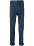 Paolo Pecora Striped Tapered Trousers - Blue