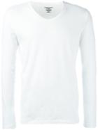 Majestic Filatures Longsleeved V-neck T-shirt, Men's, Size: Xxl, White, Cotton/spandex/elastane
