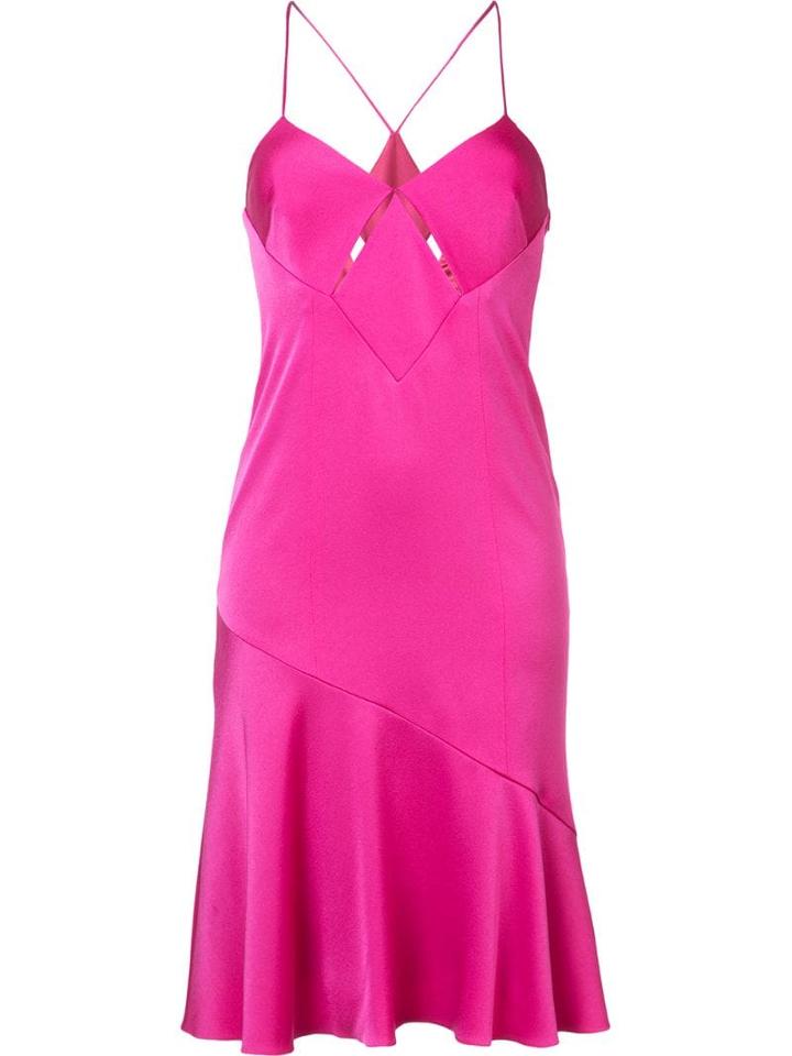 Galvan Flared Skirt Dress - Pink