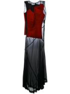 Comme Des Garçons Vintage Sleeveless Velvet Panelled Dress - Black