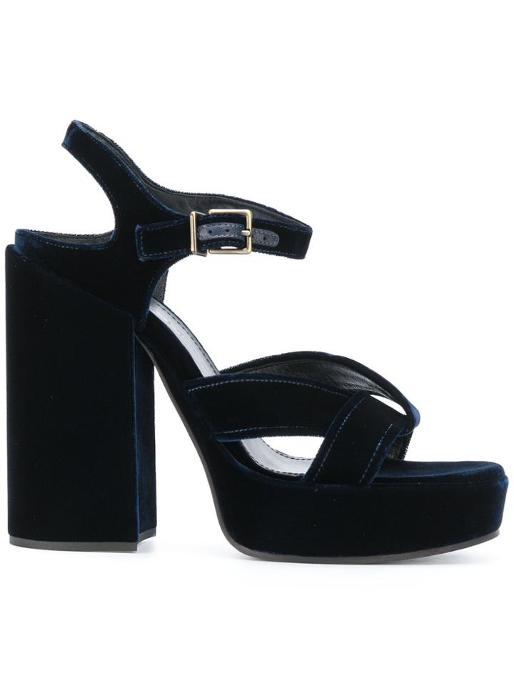 Jil Sander Platform Sandals - Blue