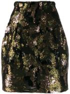 Iro Liv Sequinned Mini Skirt - Green