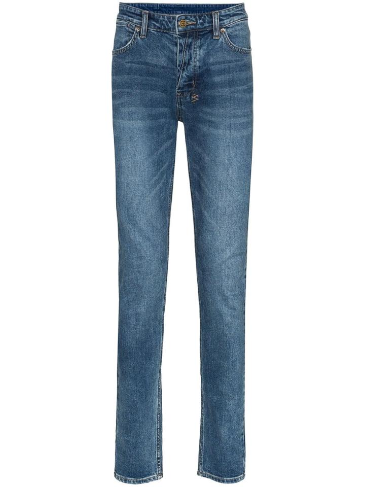 Ksubi Van Wrinkle Slim-fit Jeans - Blue