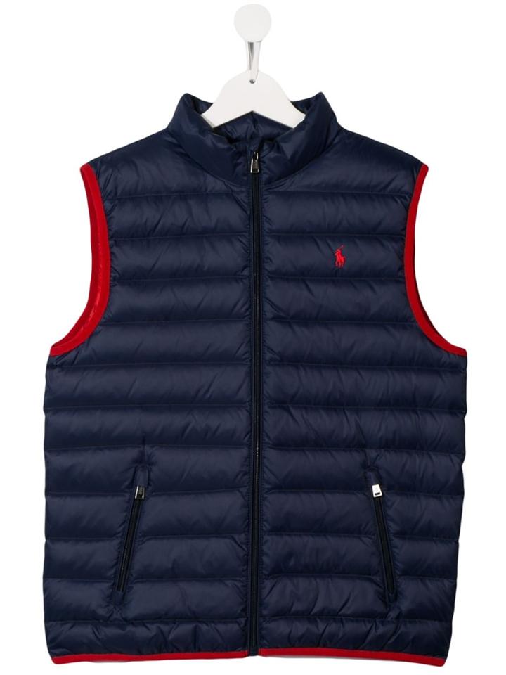 Ralph Lauren Kids Teen Padded Logo Gilet - Blue
