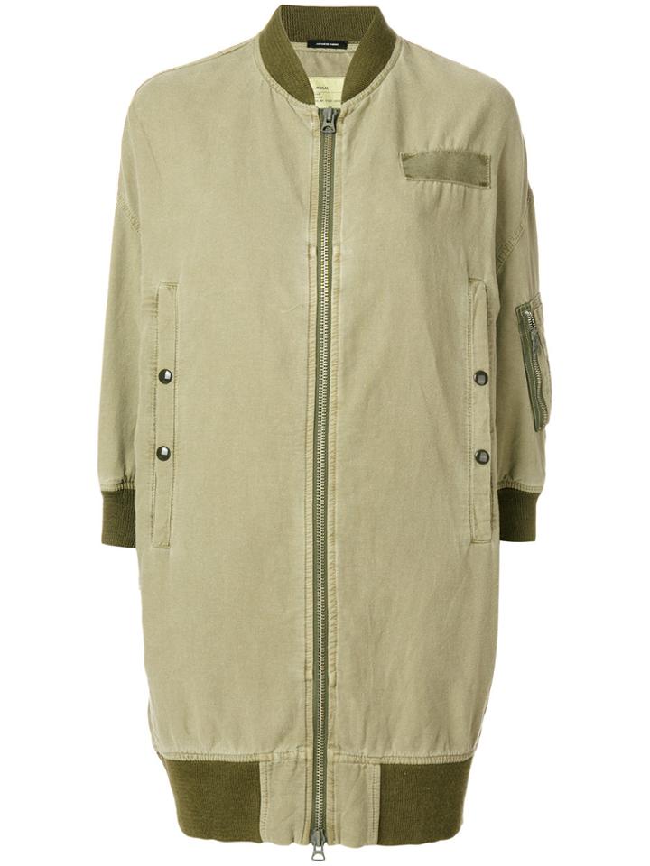 R13 Multi Pocket Zipped Up Jacket - Green