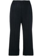Pleats Please By Issey Miyake Cropped Trousers - Black