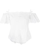 Givenchy Floral Lace Blouse, Women's, Size: 38, White, Silk/cotton/polyamide