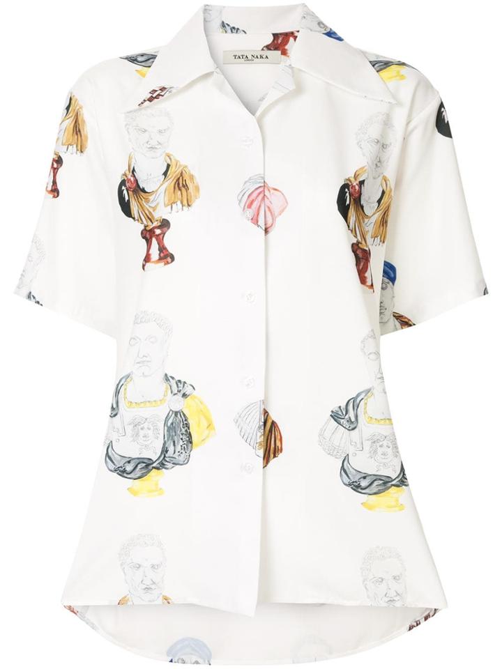 Tata Naka Hawaian Print Shirt - White
