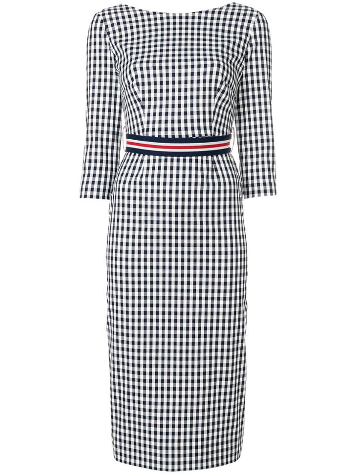 P.a.r.o.s.h. Gingham-print Dress - Blue