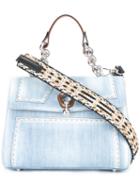 Ermanno Scervino Denim Tote Bag, Women's, Blue, Cotton/leather/brass