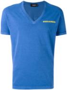 Dsquared2 - 'arizona' V-neck T-shirt - Men - Cotton - S, Blue, Cotton