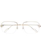 Cartier Metallic Frame Glasses - Gold