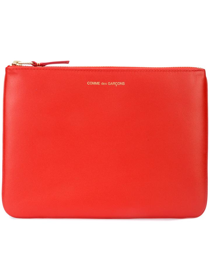 Comme Des Garçons Play Logo Zipped Pouch - Yellow & Orange
