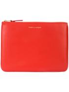 Comme Des Garçons Play Logo Zipped Pouch - Yellow & Orange