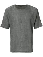 Issey Miyake Men Textured T-shirt - Grey