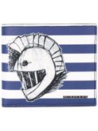 Burberry Striped Wallet - Blue