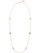 Fendi F Logo Charm Necklace - Metallic