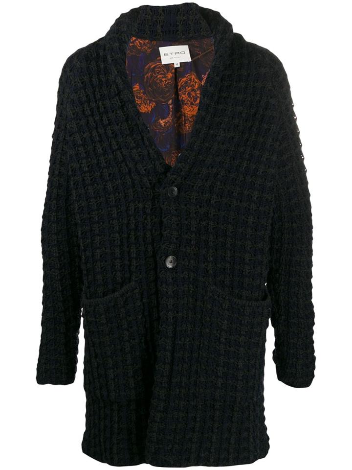 Etro Chunky Knit Cardigan - Blue