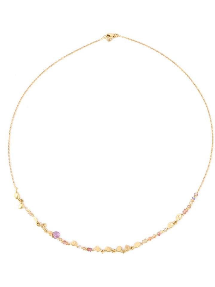 Natasha Collis 'rock-fall Pin Peach Sapphire Story' Necklace