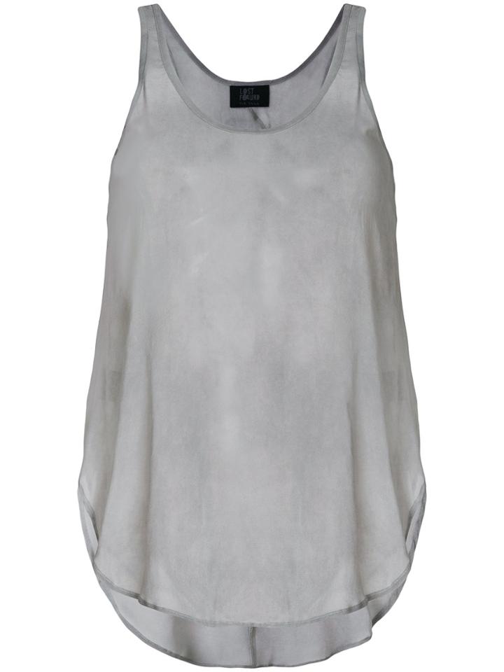 Lost & Found Ria Dunn Curved Hem Tank Top - Grey