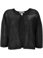 La Fileria For D'aniello Cropped Sleeve Cardigan - Black