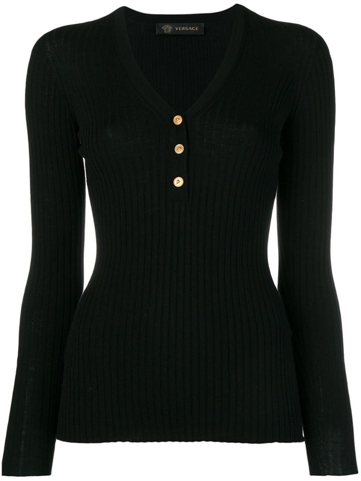 Versace Fitted Sweater - Black