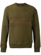Contrast Stripe Sweatshirt - Men - Cotton - M, Green, Cotton, Ps By Paul Smith