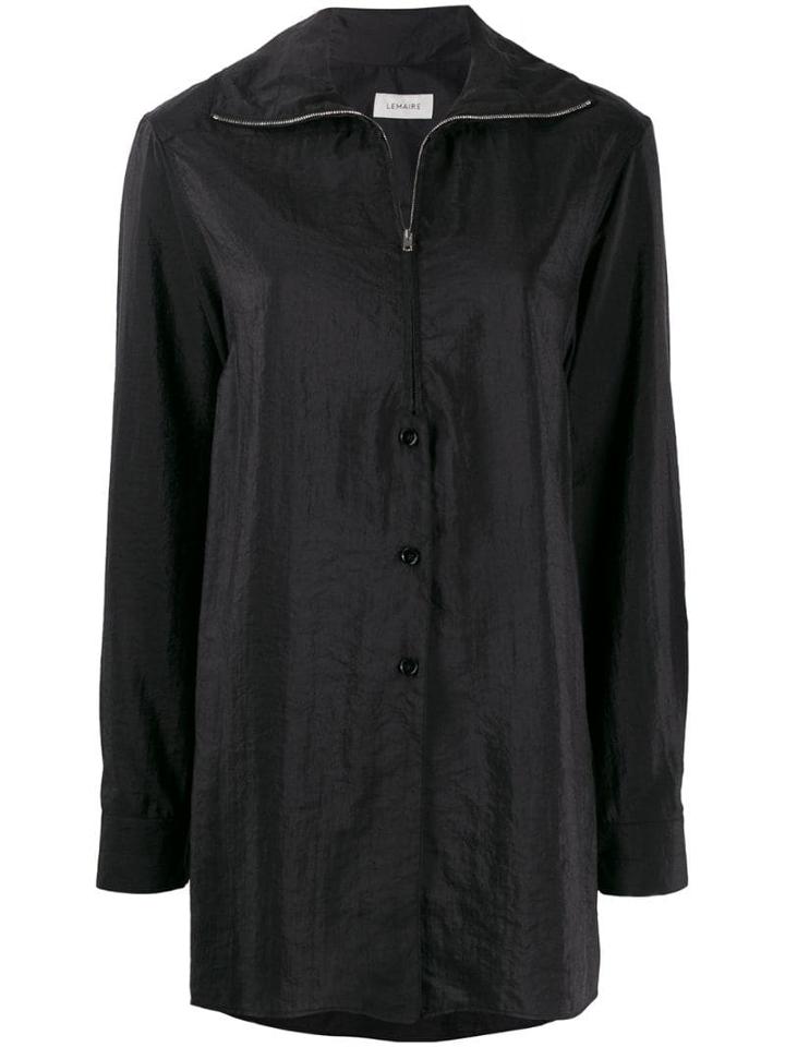 Lemaire Zipped Shirt - Black